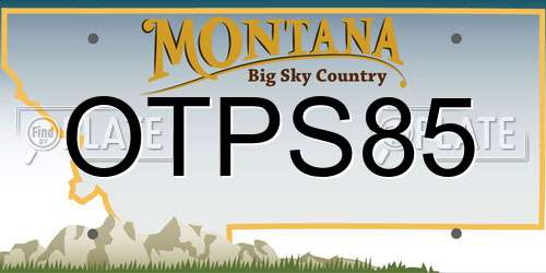 OTPS85 Montana License Plate
