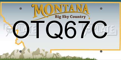 OTQ67C Montana License Plate