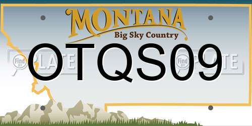 OTQS09 Montana License Plate