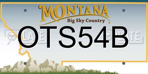 OTS54B Montana License Plate