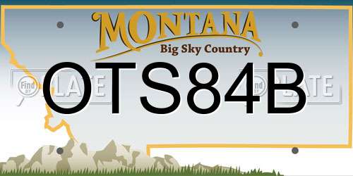 OTS84B Montana License Plate
