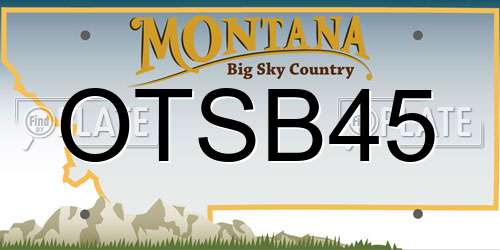 OTSB45 Montana License Plate