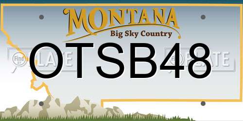 OTSB48 Montana License Plate
