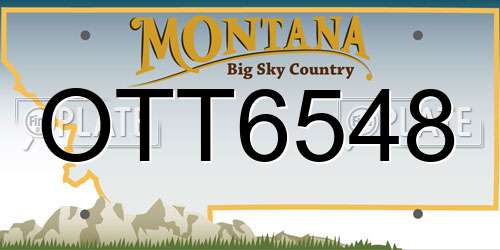 OTT6548 Montana License Plate