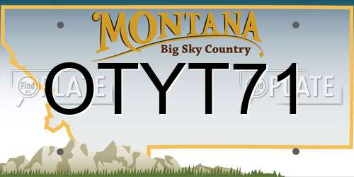 OTYT71 Montana License Plate