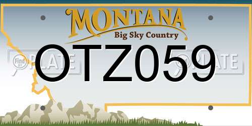OTZ059 Montana License Plate