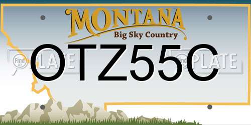 OTZ55C Montana License Plate