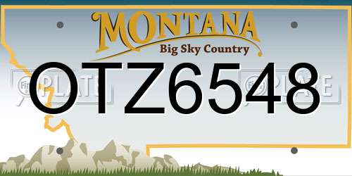 OTZ6548 Montana License Plate