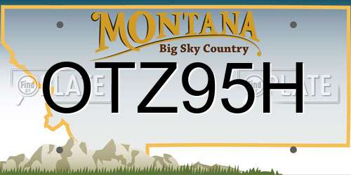 OTZ95H Montana License Plate