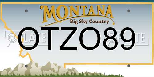 OTZO89 Montana License Plate