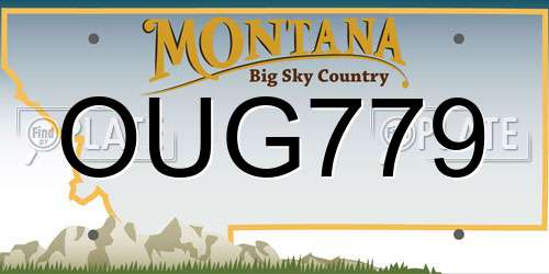 OUG779 Montana License Plate