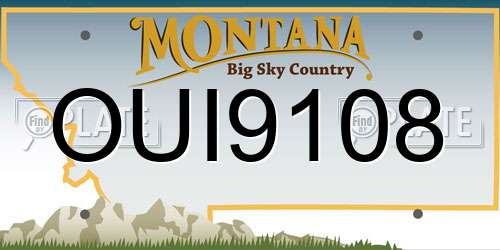 OUI9108 Montana License Plate