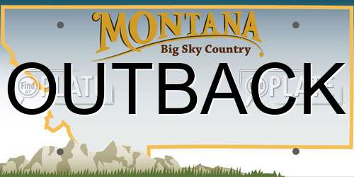 OUTBACK Montana License Plate