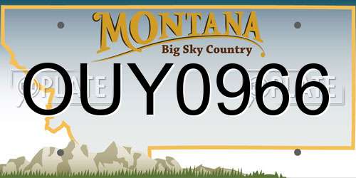 OUY0966 Montana License Plate