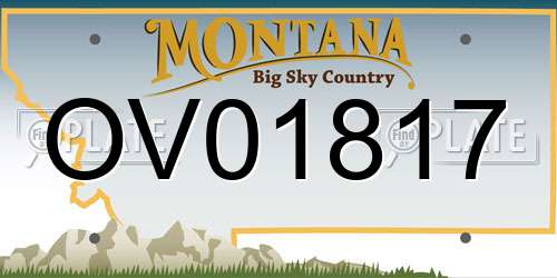 OV01817 Montana License Plate