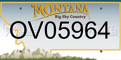 OV05964 Montana License Plate