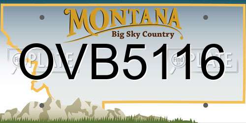 OVB5116 Montana License Plate