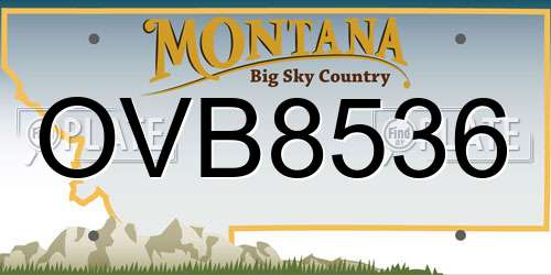 OVB8536 Montana License Plate