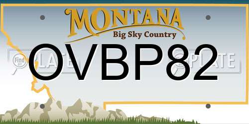 OVBP82 Montana License Plate