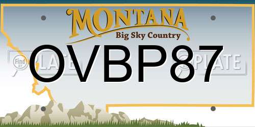 OVBP87 Montana License Plate