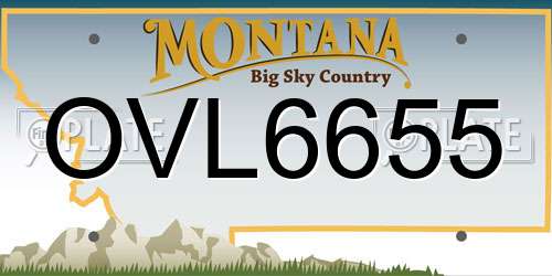 OVL6655 Montana License Plate