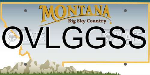 OVLGGSS Montana License Plate