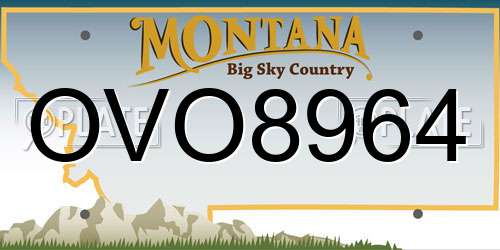 OVO8964 Montana License Plate