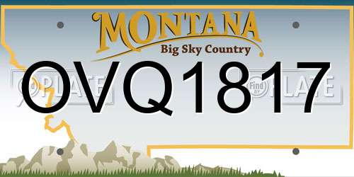 OVQ1817 Montana License Plate