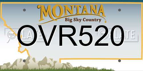 OVR520 Montana License Plate