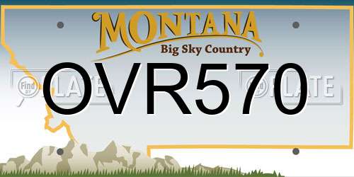 OVR570 Montana License Plate