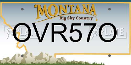 OVR57O Montana License Plate