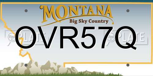 OVR57Q Montana License Plate