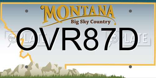 OVR87D Montana License Plate