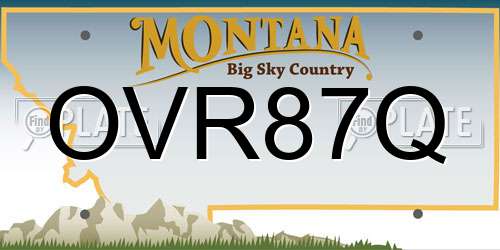 OVR87Q Montana License Plate