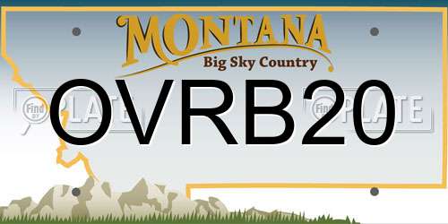 OVRB20 Montana License Plate