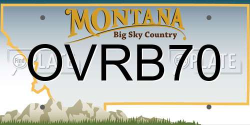 OVRB70 Montana License Plate