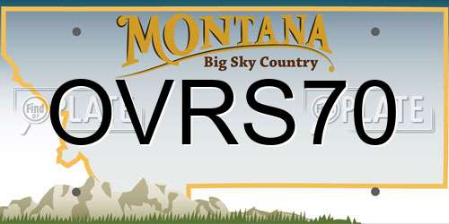 OVRS70 Montana License Plate