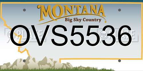 OVS5536 Montana License Plate