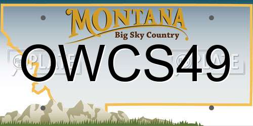 OWCS49 Montana License Plate