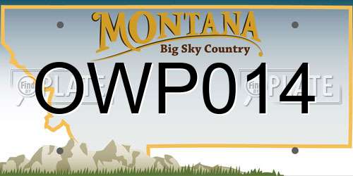OWP014 Montana License Plate
