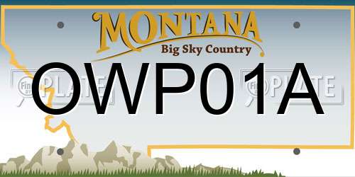 OWP01A Montana License Plate