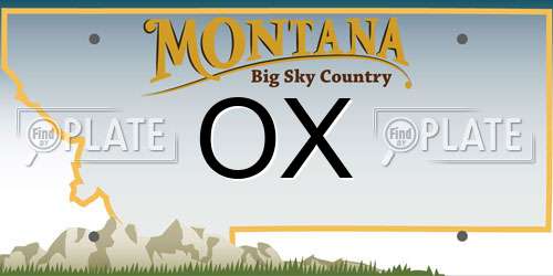 OX Montana License Plate