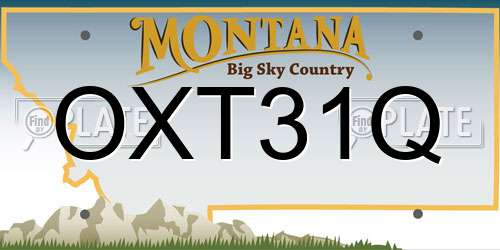 OXT31Q Montana License Plate