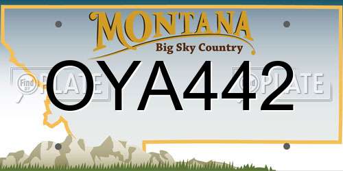 OYA442 Montana License Plate
