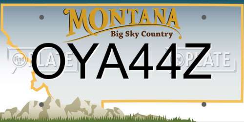 OYA44Z Montana License Plate
