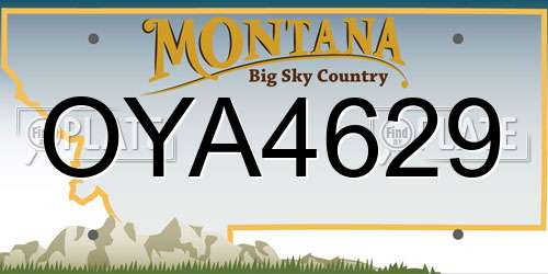 OYA4629 Montana License Plate