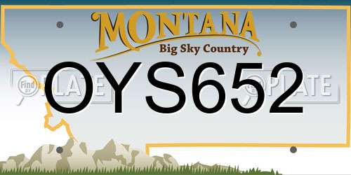 OYS652 Montana License Plate