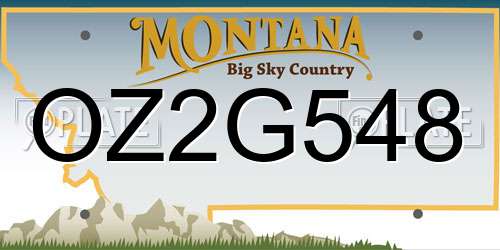 OZ2G548 Montana License Plate