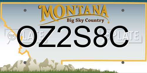OZ2S8C Montana License Plate