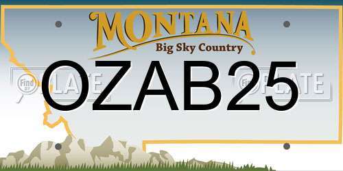 OZAB25 Montana License Plate